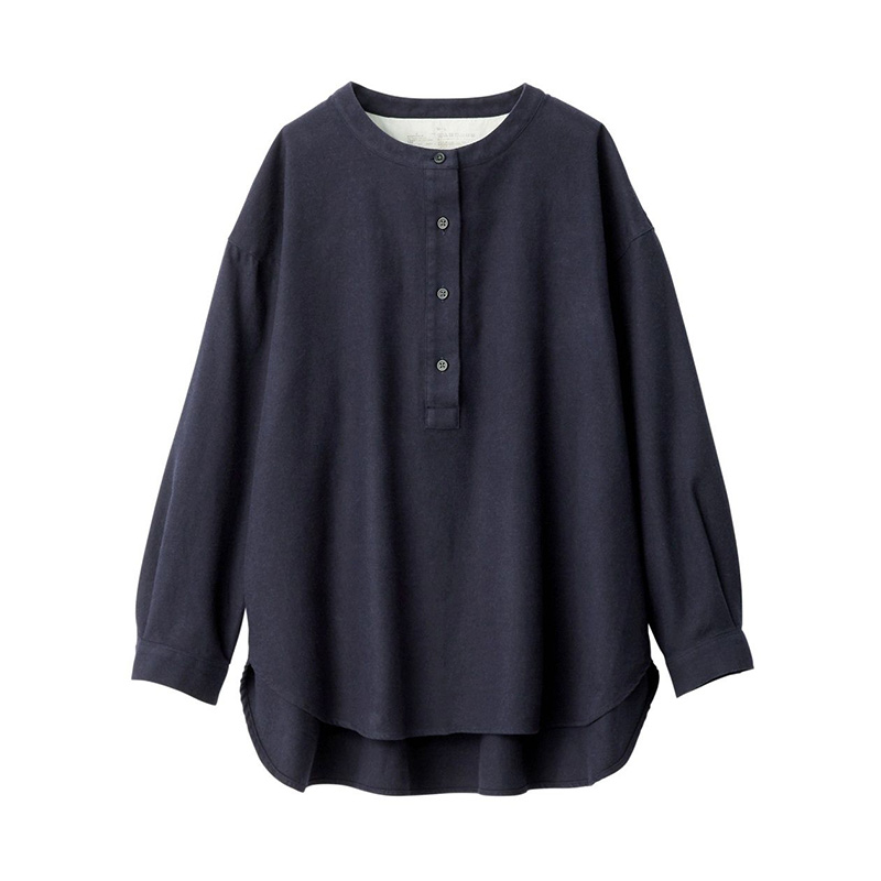 无印良品 MUJI 女式 新疆棉法兰绒 束腰长上衣