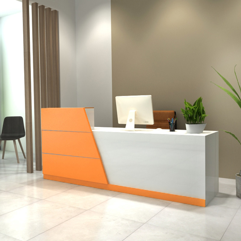 烤漆前台接待公司酒店吧台简约现代超市收银台前台收银台