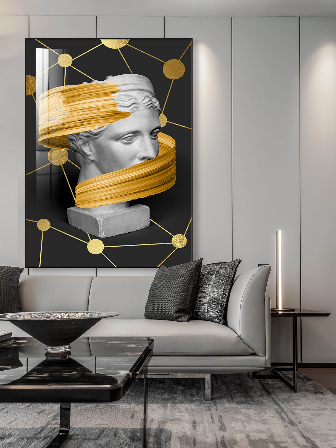 极有家石膏像画装饰客厅轻奢创意壁画摩登简约现代装饰画