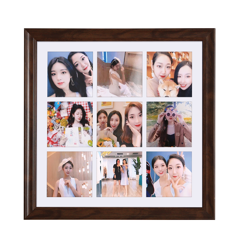 九宫格相框七夕照片做成拼图挂墙画框装裱相册相框