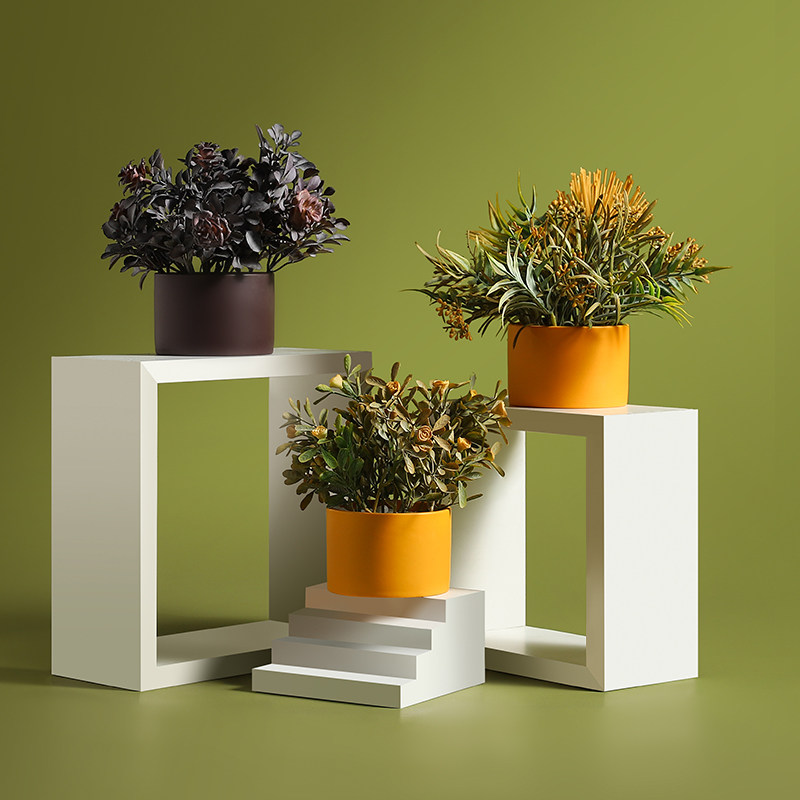 简约创意仿真多肉小盆盆栽桌面迷你摆件家居仿真植物盆景