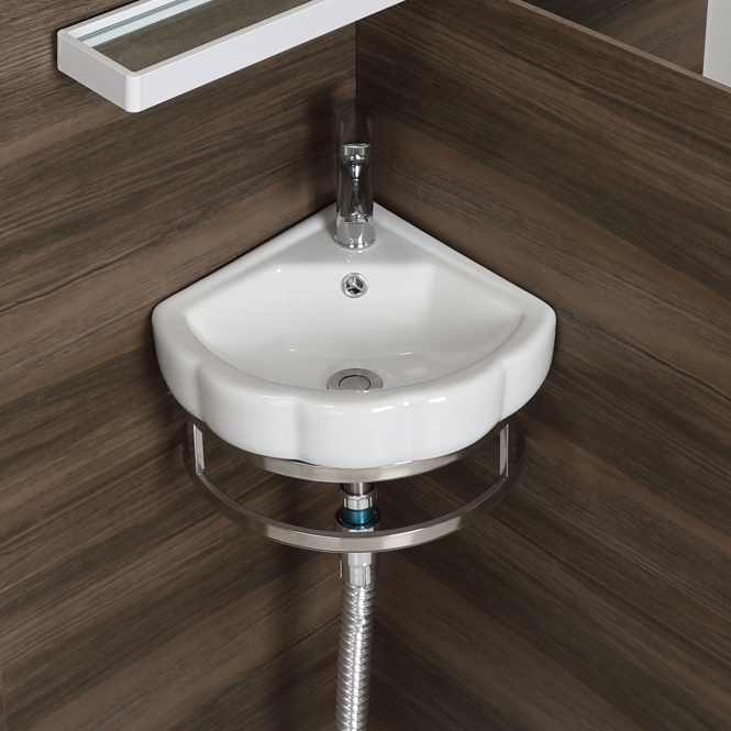 卫生间小户型洗手盆单盆挂墙式陶瓷迷你厕所洗脸盆三角小型超小号