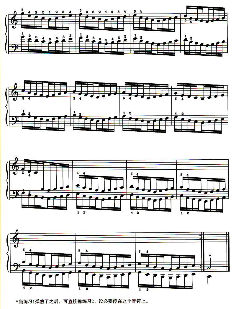 哈农钢琴练指法(大音符版)钢琴基础教程 钢琴入门曲谱书籍 艺术音乐