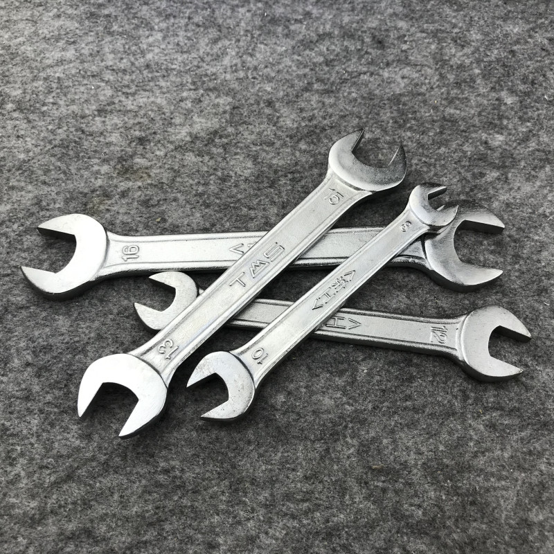 双头开口扳手东工五金工具汽修机修死口扳子叉口双头呆扳手