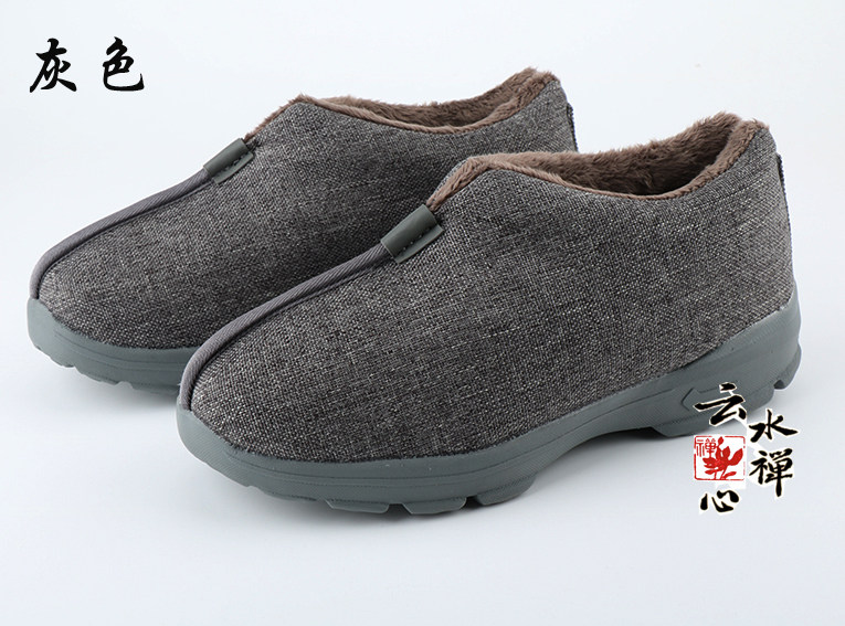 僧鞋相牌冬僧棉鞋加厚保暖冬季毛单鞋加绒和尚布鞋