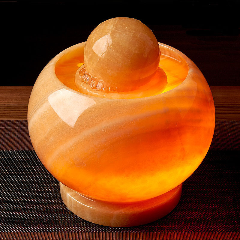 桔子玉风水轮流水喷泉风水球创意家居装饰招财摆件开业礼品