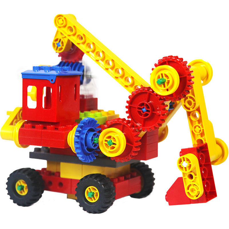 欢乐客兼容乐高积木颗粒电动电动机机械齿轮百变工程塑料积木