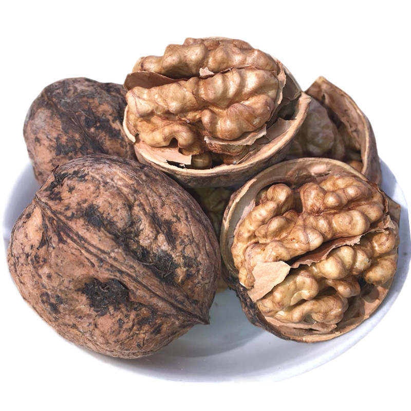 核桃新疆纸皮5斤装实惠新漂白薄壳加工黑皮坚果制品