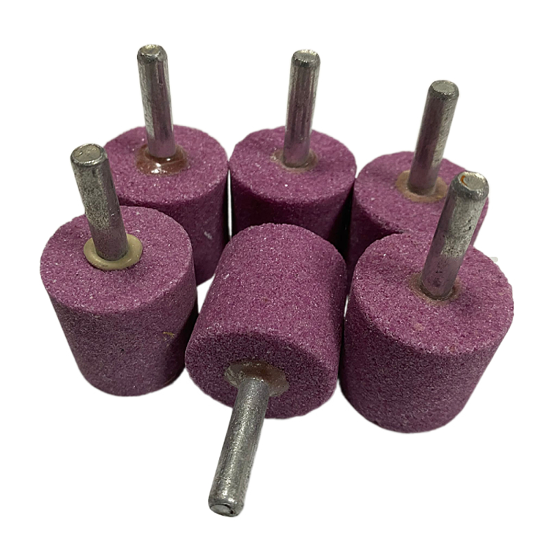 刚玉磨头砂轮红刚电磨6mm火石打磨金属抛光磨头