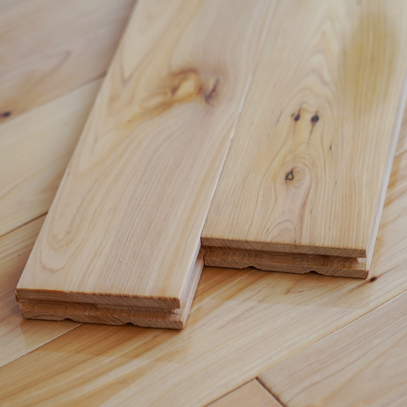 香柏木实木地板原木地板本色素板 北欧风格实木地板 特价针节实木