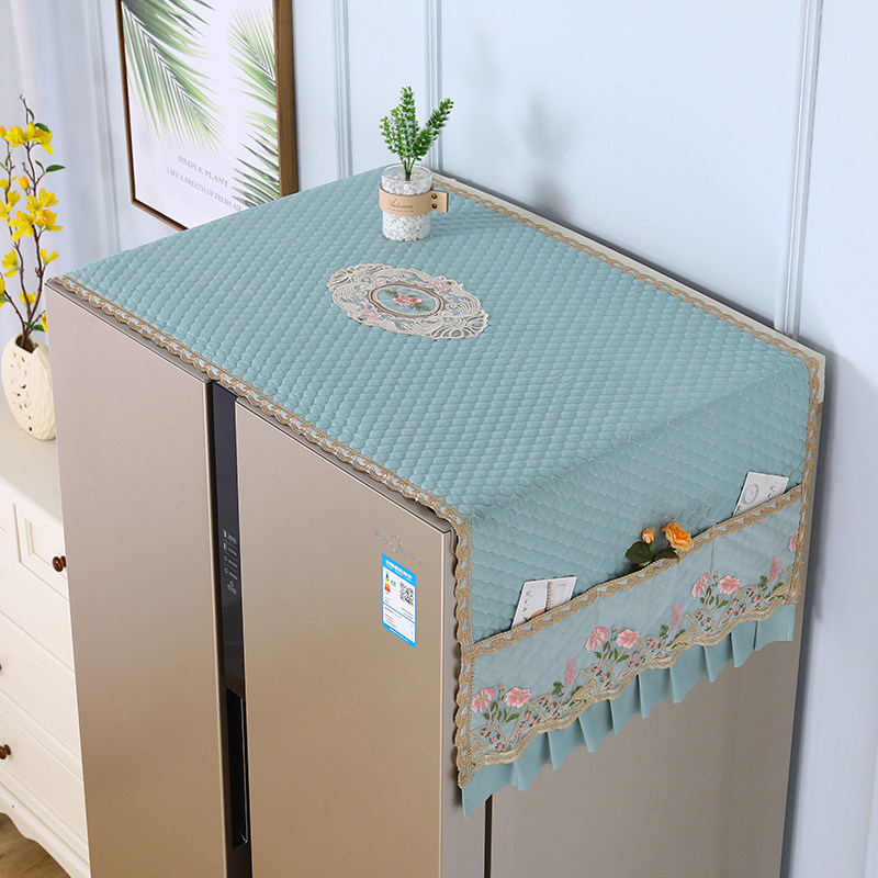 冰箱盖布单双开门防尘微波炉烤箱床头柜盖巾滚筒万能盖巾