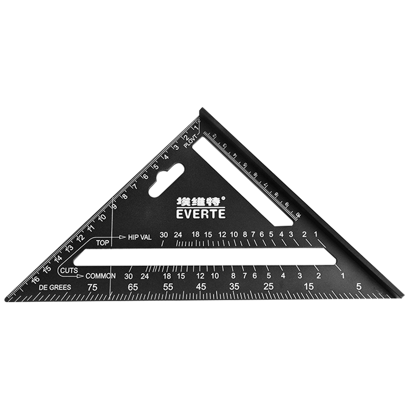 三角尺铝合金高精度三角板测量45度角尺多功能木工工具角尺