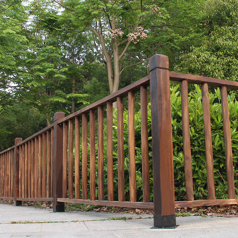 阳台户外防腐木围栏别墅花园木质篱笆栅栏围墙护栏杆实木庭院隔离