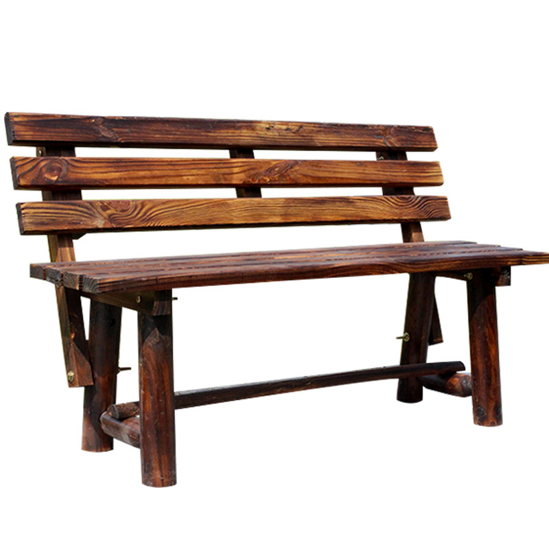 户外防腐木公园椅长椅室外庭院双人凳子靠背排椅实木长条椅子座椅