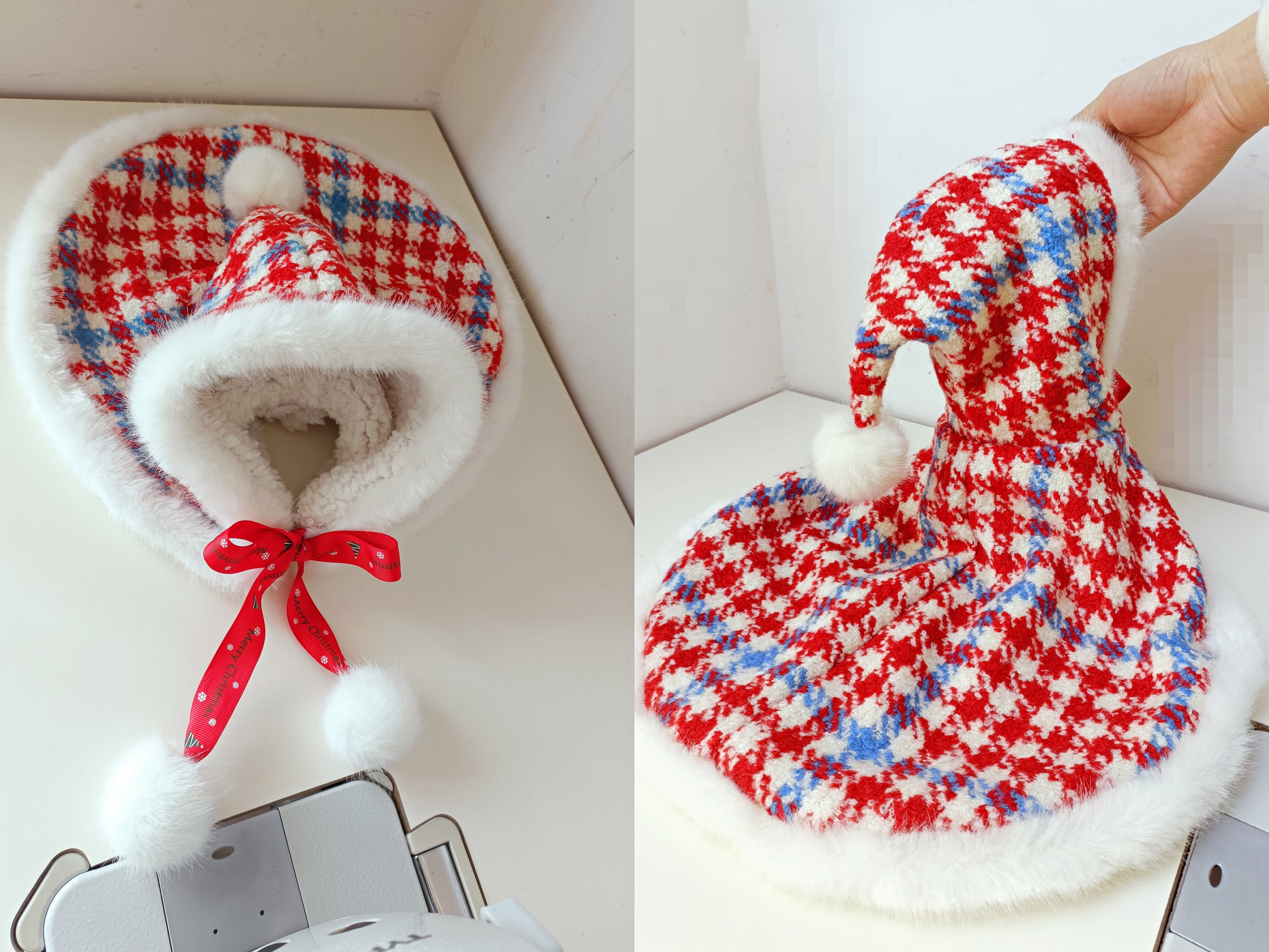 宠物圣诞节狗狗泰迪披风纸样猫咪长款斗衣服生日宠物服装