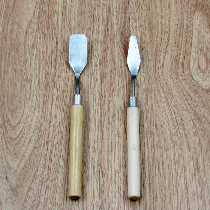 华逸画材水粉颜料平头尖头调色刀铲刀油画丙烯刮刀