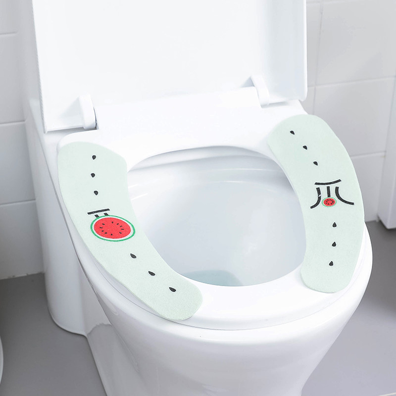 马桶创意家用坐便纯色圈套粘贴一次性坐垫薄款马桶套
