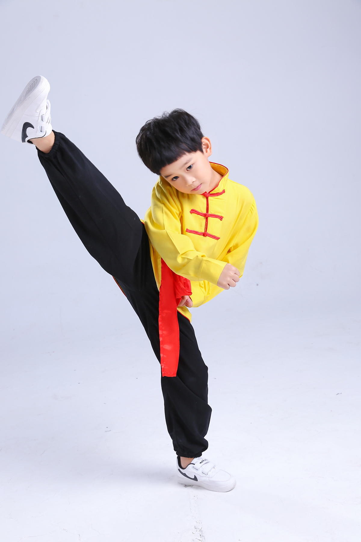 新款纯棉儿童武术灯笼裤练功裤太极裤练武术男童女童少儿太极服装