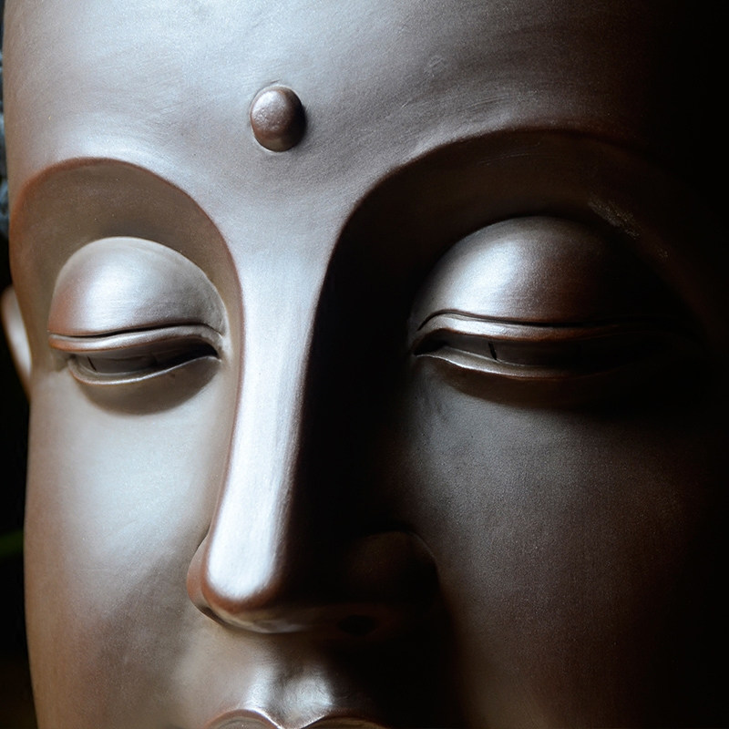 自有名堂阿弥陀佛头像玄关泰国佛像家居饰品摆件