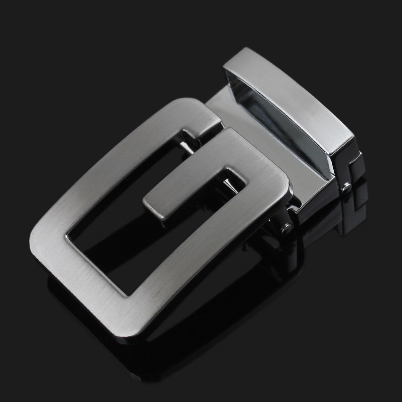 带头平滑打孔皮带38cm扣头板扣钉扣男士裤腰皮带扣