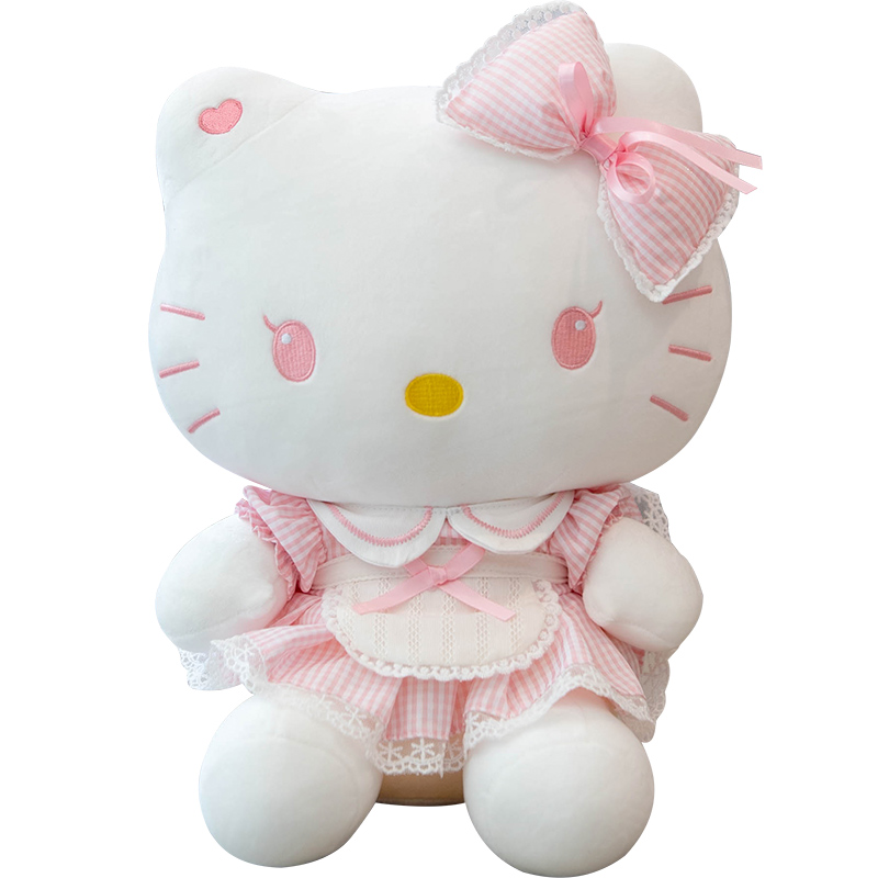 可爱HelloKitty公仔粉色洛丽塔KT猫咪玩偶娃娃毛绒玩具生日礼物女
