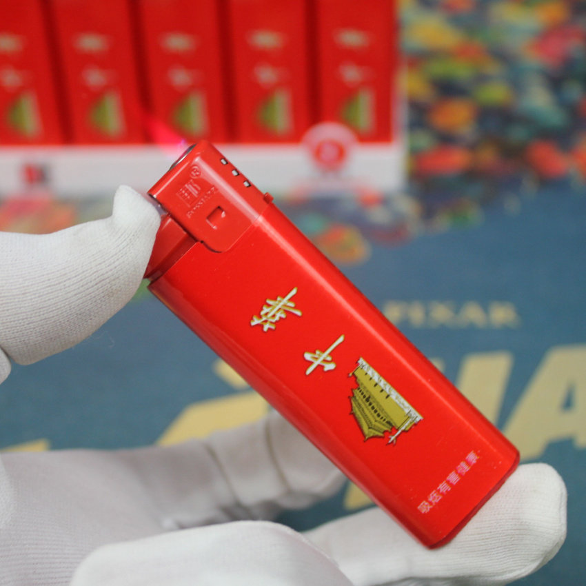 原厂烟草火机广告一次性打火机中华定做包纸超薄一次性打火机