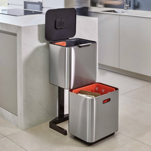 joseph厨房防异味分类分区双层垃圾桶大 60升 英国joseph 现货