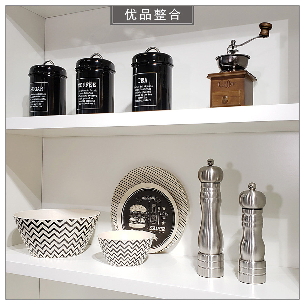 简约样板厨房创意家居装饰品摆件储物罐餐碟研磨组合摆件