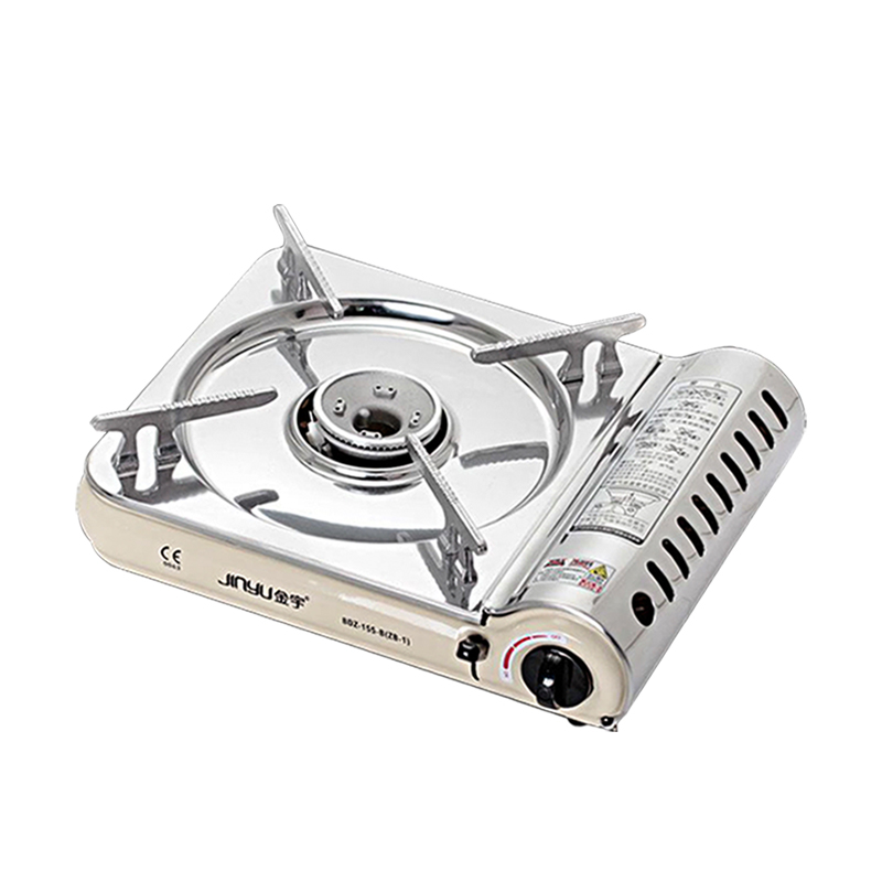 金宇白钢卡式炉户外便携野炊加厚烤盘一体式两用野餐炉具