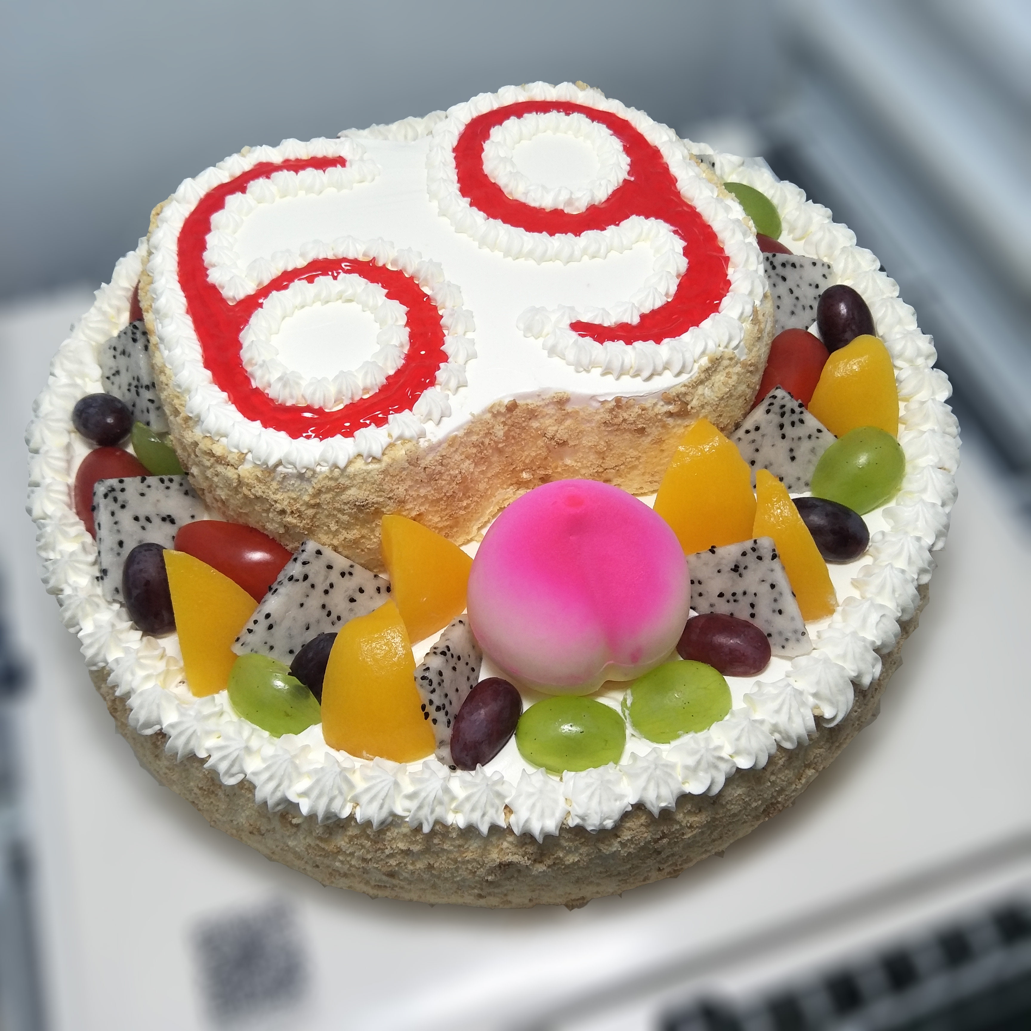 双层祝寿寿星数字生日蛋糕长辈60大寿70大寿80大寿长沙同城配送