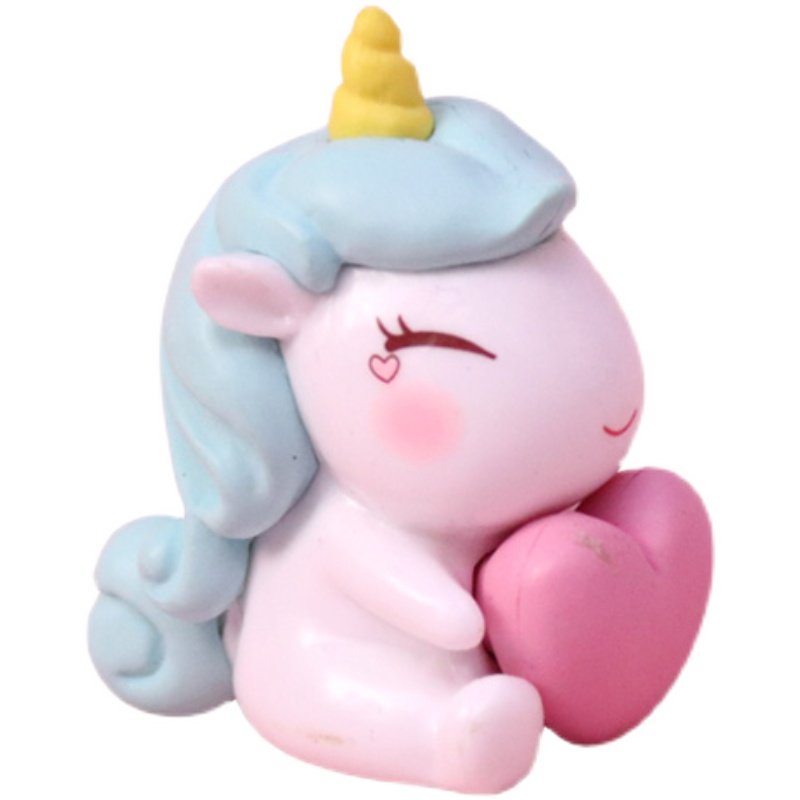 新款梦幻独角兽盲盒可爱小马少女心系列玩偶桌面蛋糕装饰品小摆件