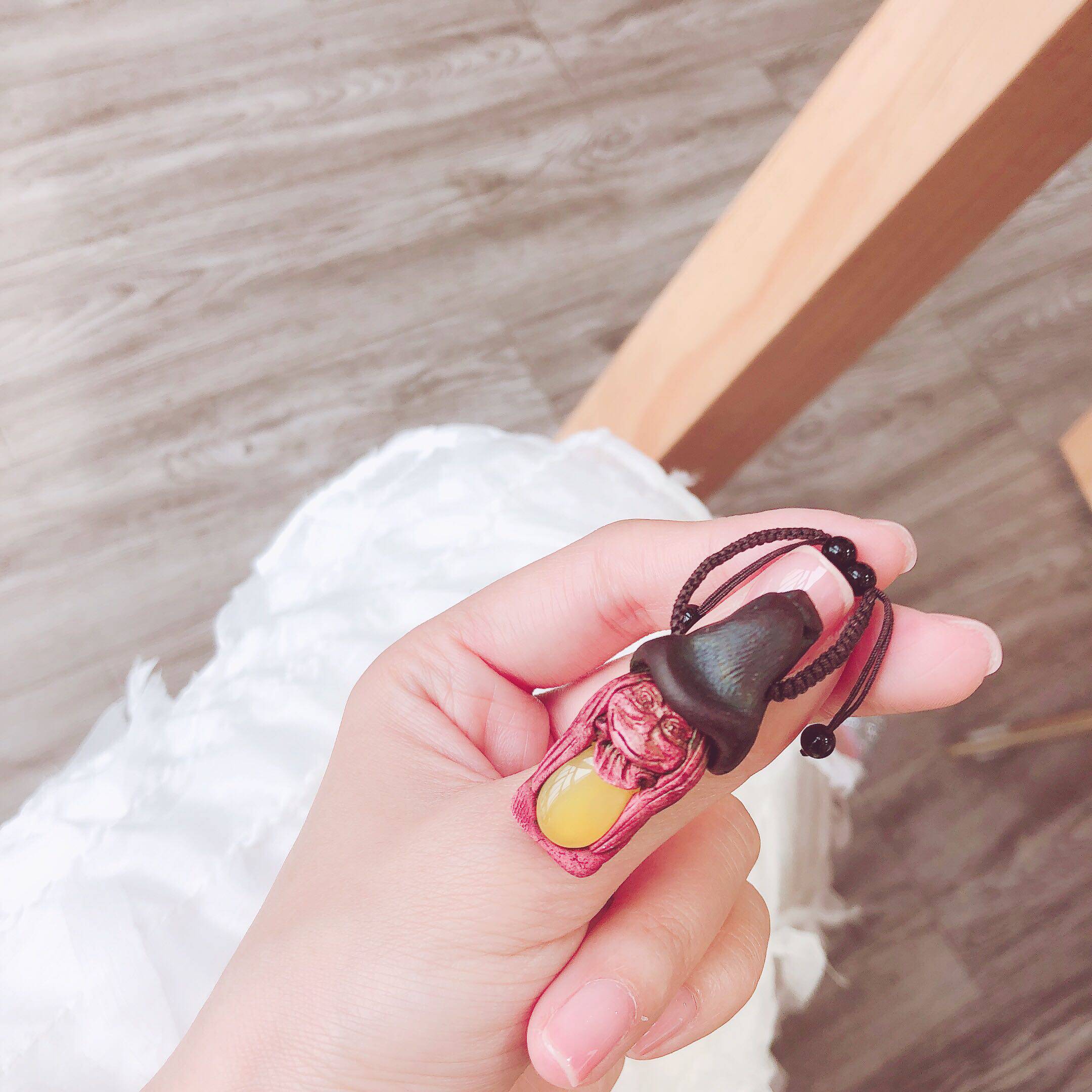 天然天然水天然水晶水晶石北欧小精灵手工编织戒指设计戒指