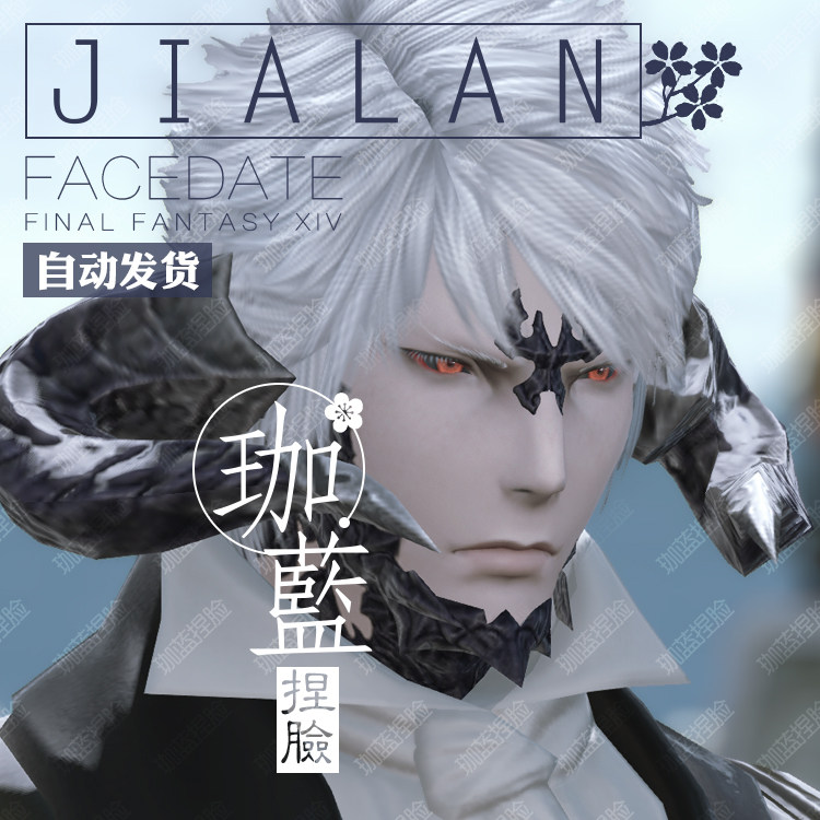 珈蓝最终幻想ff14捏脸数据脸型龙族龙男暮晖酷帅卡通