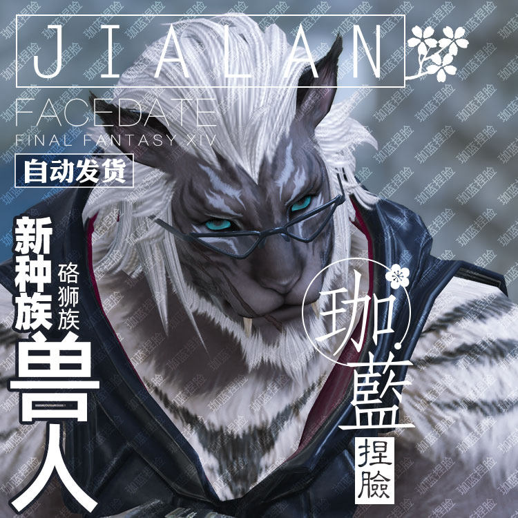 珈蓝最终幻想ff14捏脸数据硌狮族狮子日光大猫兽人游戏