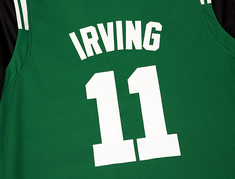 春夏篮球运动t恤圆领短袖欧文波士顿11号大码运动球衣假两件t恤绿