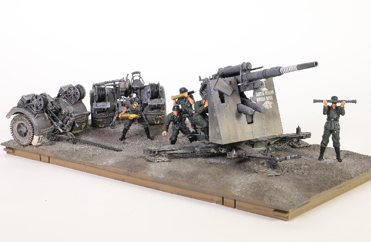 fov1德国二战88mm高射炮合金成品仿真静态军事模型坦克