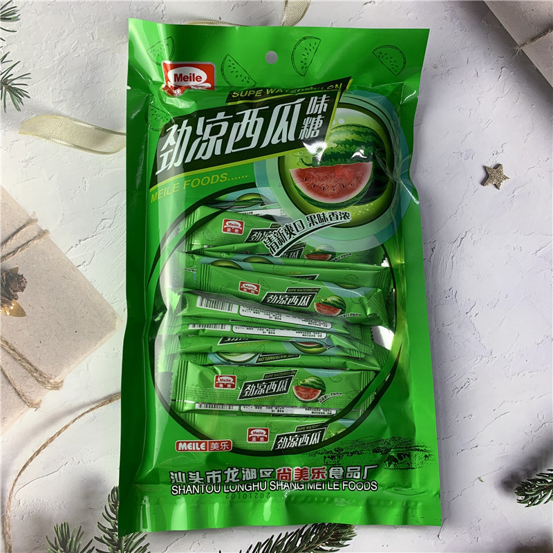 美乐劲凉西瓜清凉奶糖60片薄荷味奶片糖果结婚糖果