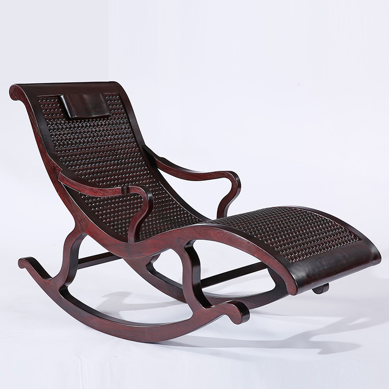 摇椅红木家具赞比亚血檀中式阳台逍遥椅全实木摇摇摇椅