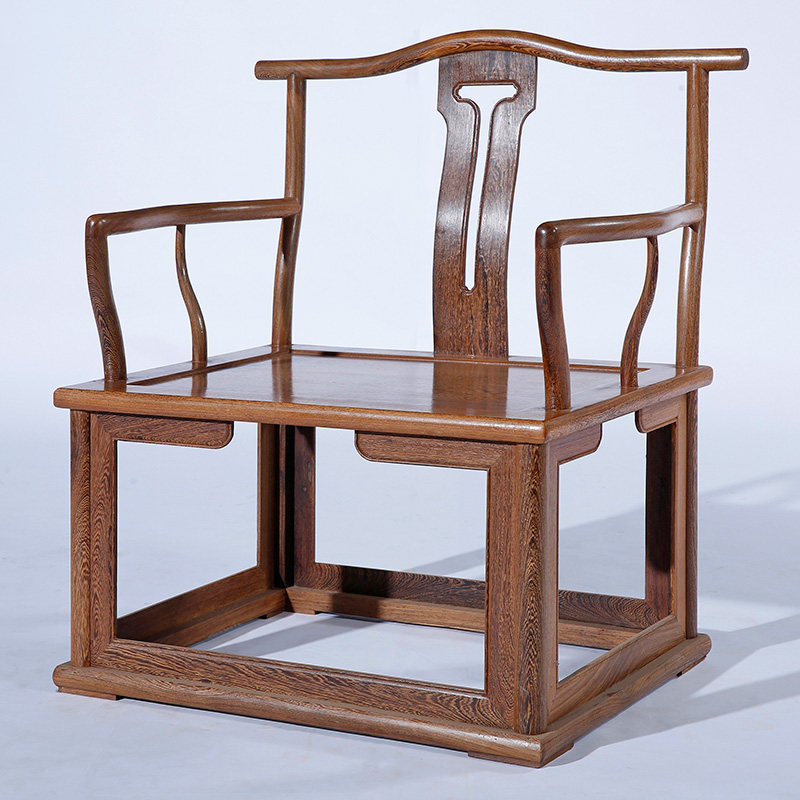 红木家具鸡翅木南宫实木中式背椅官帽太师椅打坐坐椅围椅