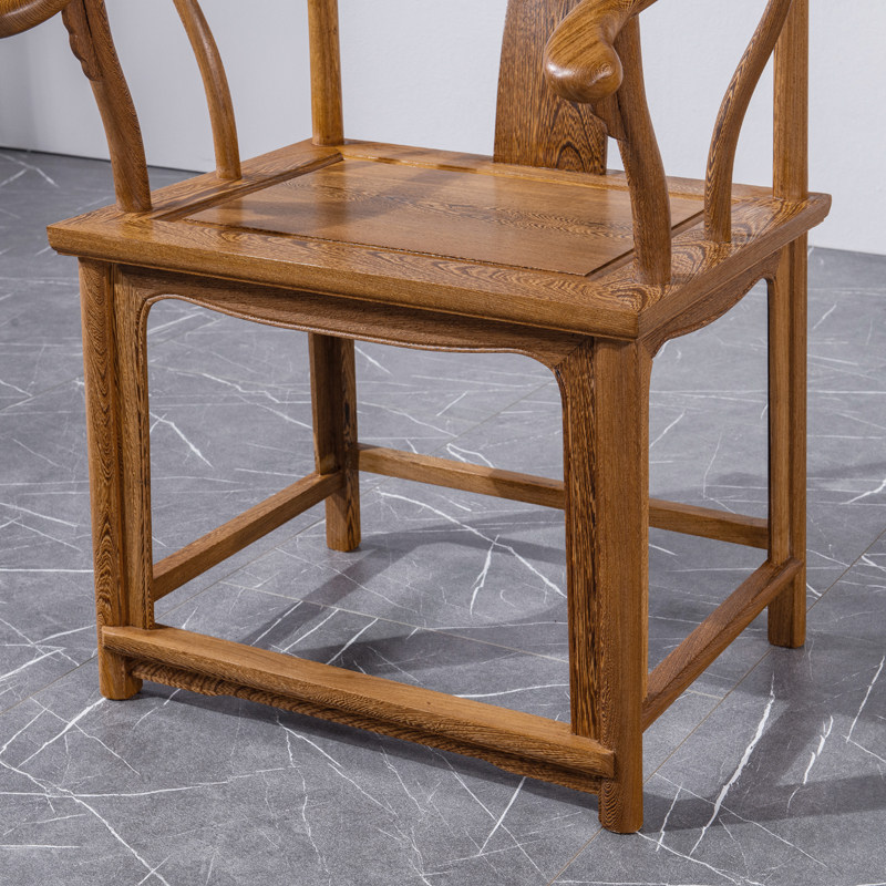 红木家具鸡翅木圈椅实木太师椅围椅仿古中式休闲靠背办公椅子