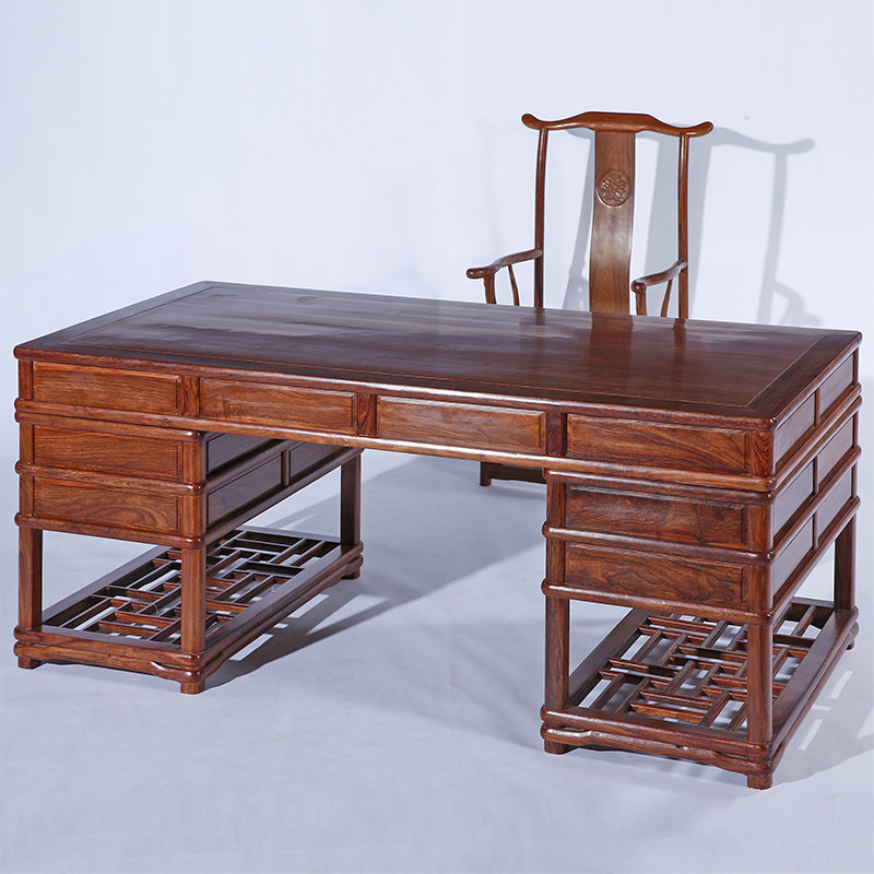 红木家具花梨办公办公桌桌椅组合中式实木书法书房书桌