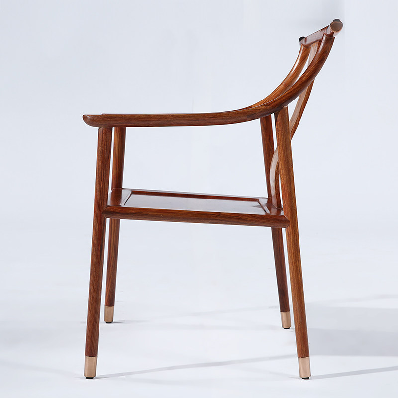 红木家具 花梨木新中式圈椅 实木休闲太师椅靠背椅圆椅扶手椅子