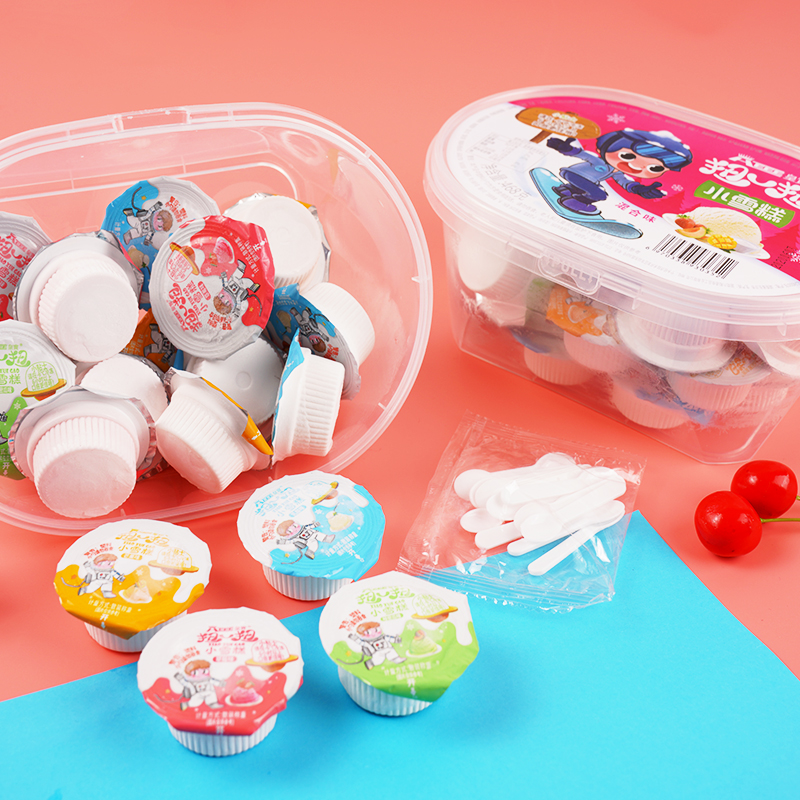 皇实一扭小雪雪糕500g碗装儿童休闲零食液态果冻