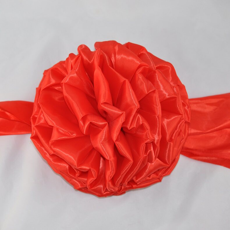 彩球开业剪彩用品红色花球当兵参军大红花婚车节庆布艺用品