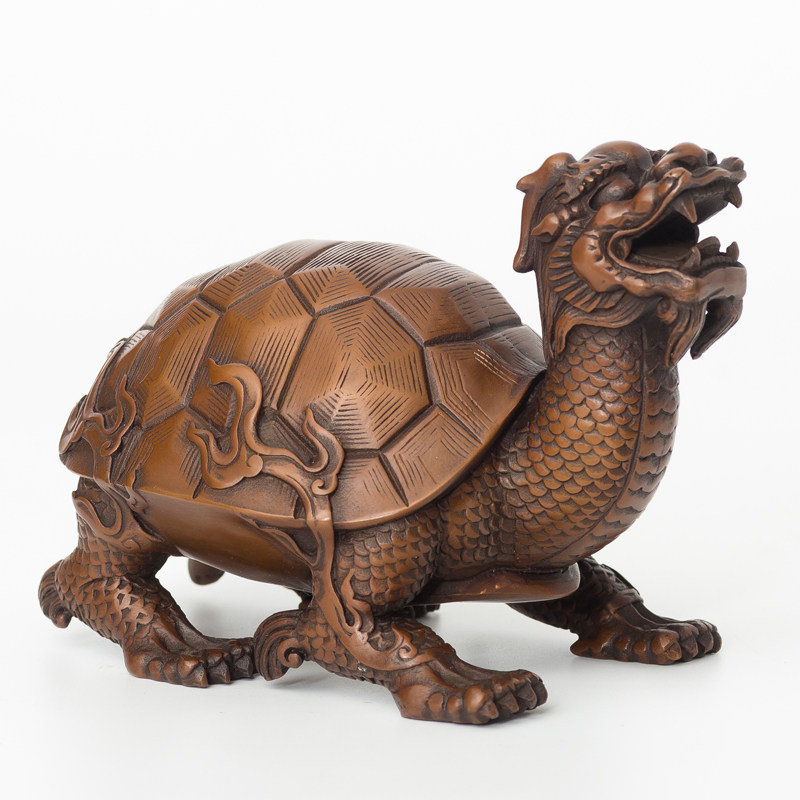 摆件铜韵堂紫铜龙龟霸下家居工艺礼品客厅家居饰品开业摆件