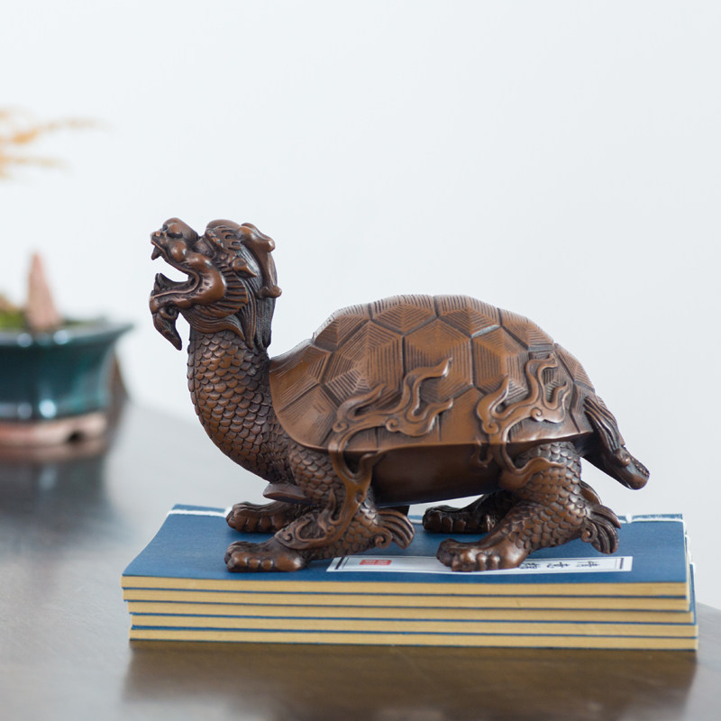 摆件铜韵堂紫铜龙龟霸下家居工艺礼品客厅家居饰品开业摆件