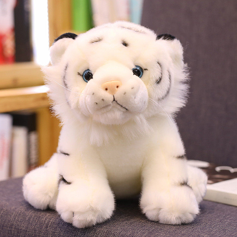 仿真小老虎公仔毛绒玩具可爱东北虎玩偶白虎布娃娃儿童小号迷你女