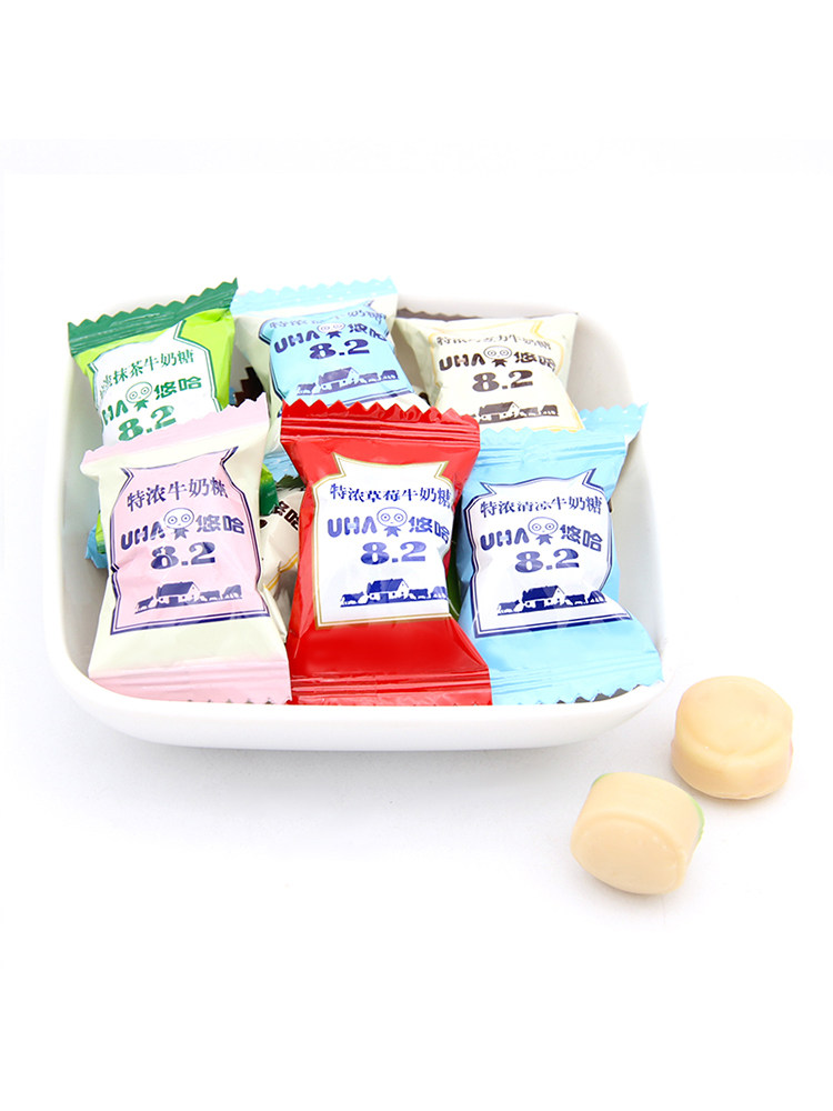uha悠哈特浓牛奶糖500g味觉糖混合口味结婚庆喜糖果散装批发零食