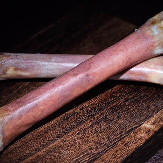 收藏文玩天然骆驼腿骨棒骨满血蝌蚪纹玉化血摆件