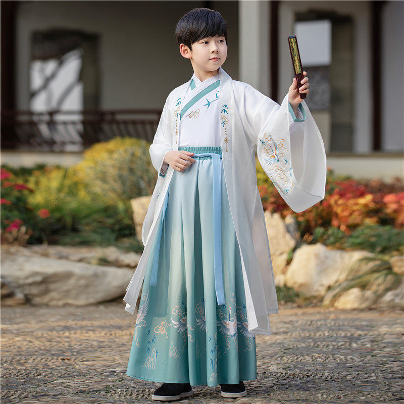 男童汉服夏季古风少爷公子套装儿童古装帅气唐装